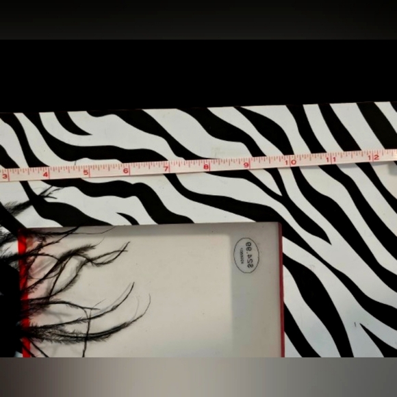 📣 Zebra 🦓 Print Picture Frame 🖼️ Stand Up Ribbon 🎀 Plume For  5"x7" Pic 😍 - Picture 2 of 5